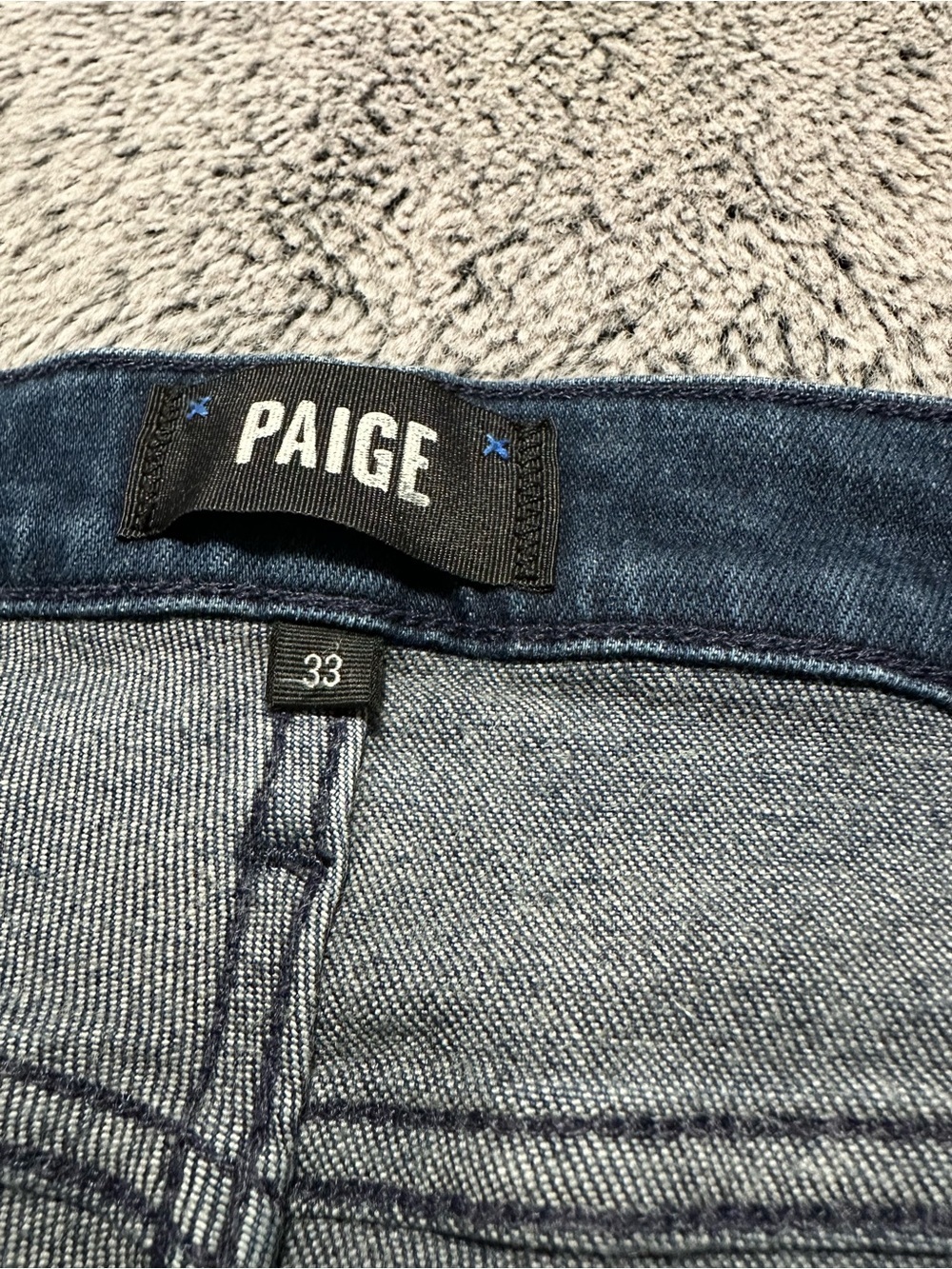 PAIGE Lennox Slim Straight Dark Wash Stretch Jeans Men’s 33x27 - Picture 6 of 11